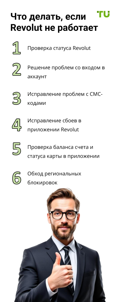 Что делать, если Revolut не работает