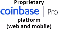 Собственная платформа Coinbase Pro (веб-вариант и мобильное приложение)