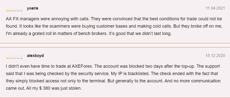 AXEForex Forex broker