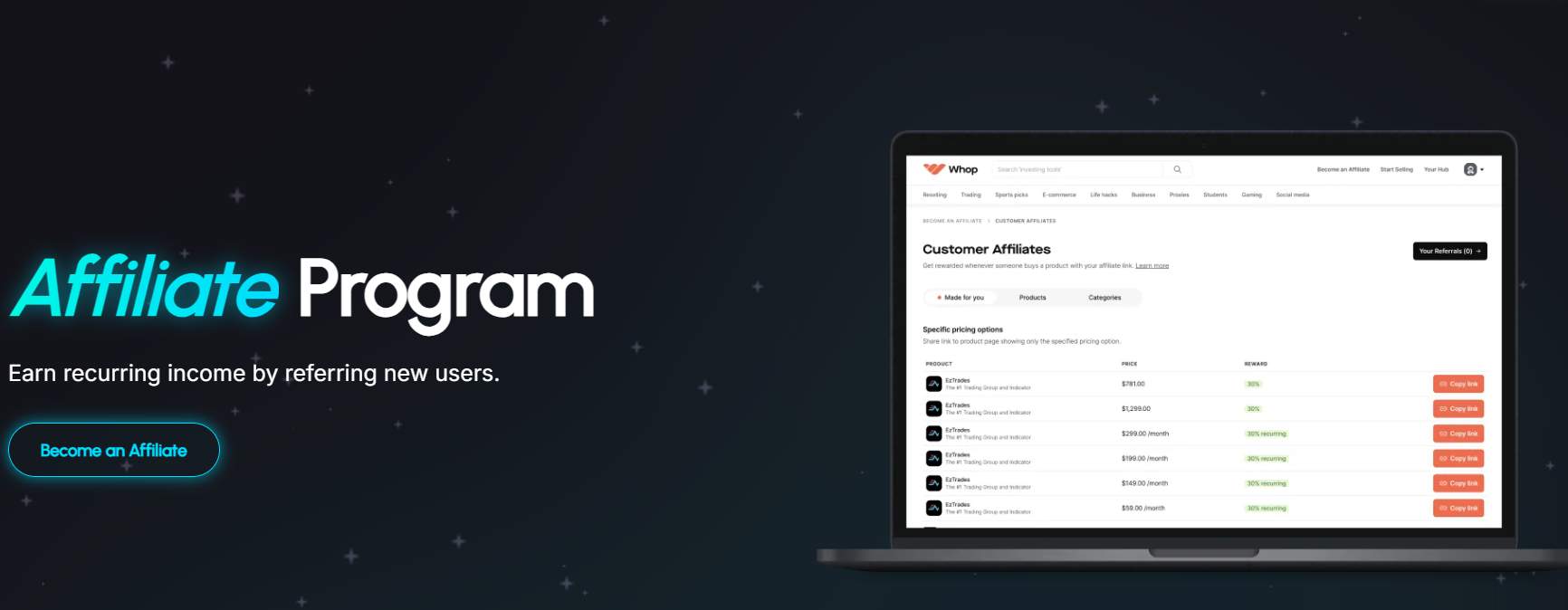 EzTrades գործընկերային ծրագիր