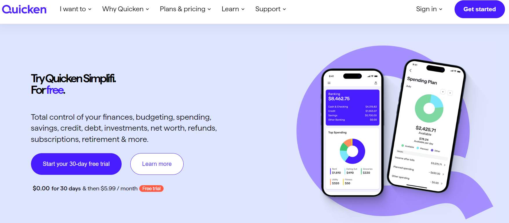 Quicken site