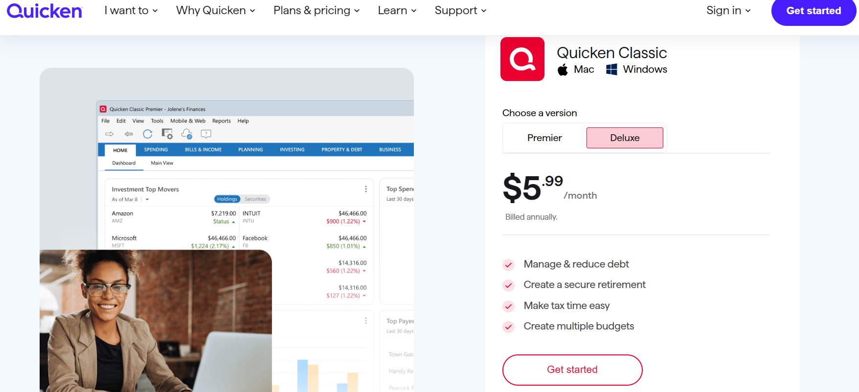 Quicken site