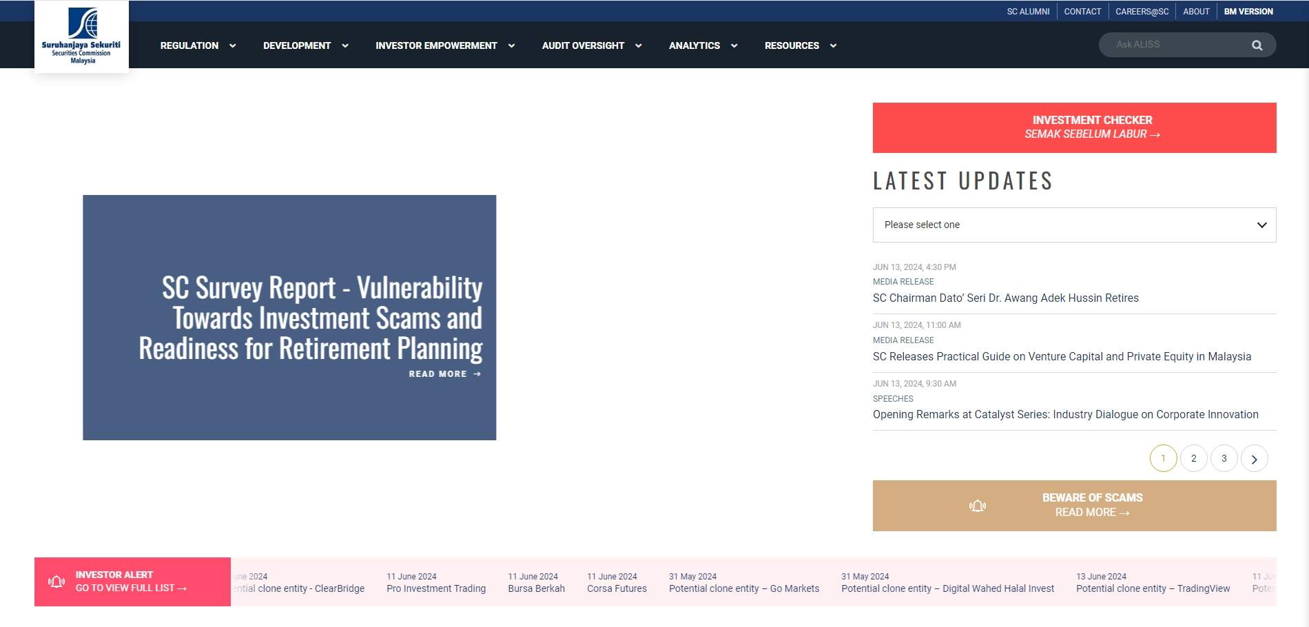 Official website Securities Commission Malaysia