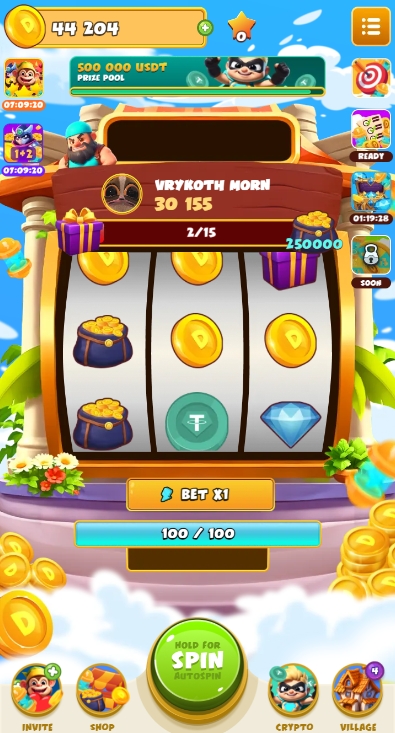 DreamCoin spin