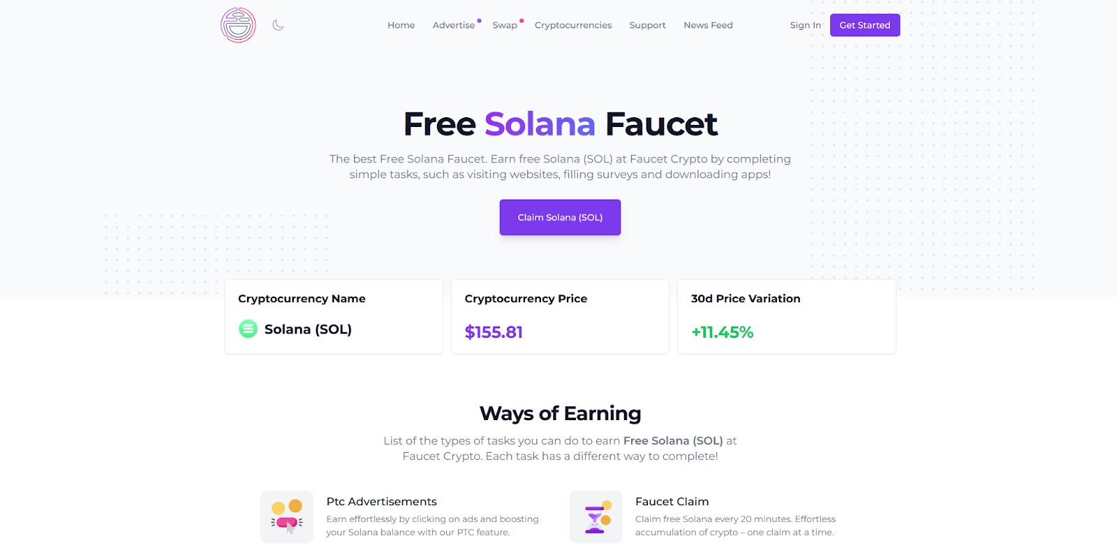 FaucetCrypto Solana faucet