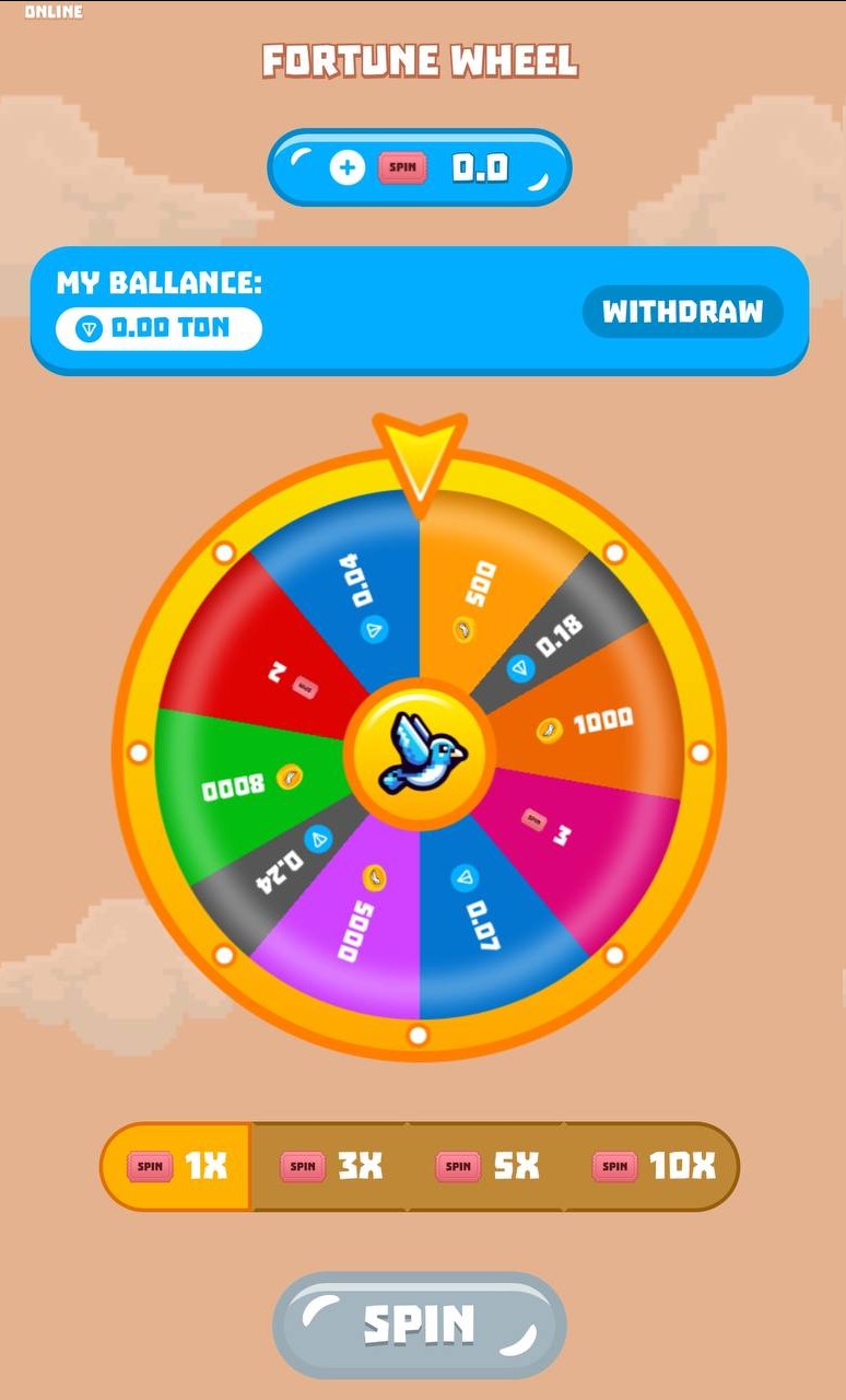 BirdTON fortune wheel