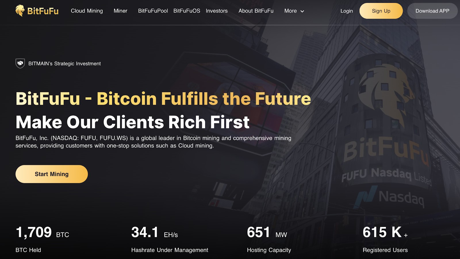 BitFuFu homepage