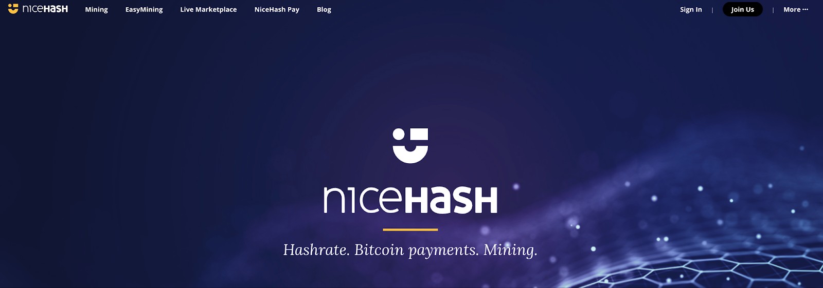 NiceHash homepage
