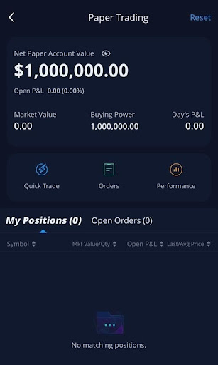 Paper Trading Account on Webull