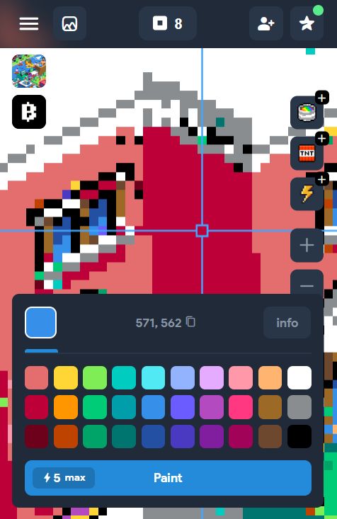 Choosing paint in Not Pixel