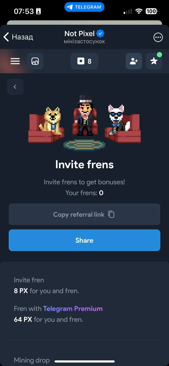 Not Pixel referral program