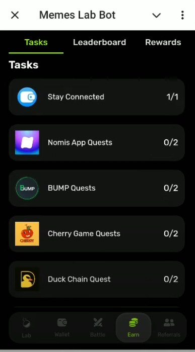 Quests in MemesLab