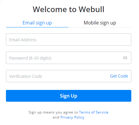 Register on Webull