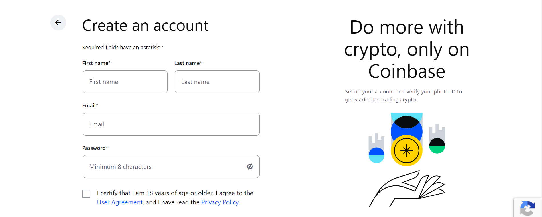 How to open account on Coinbase