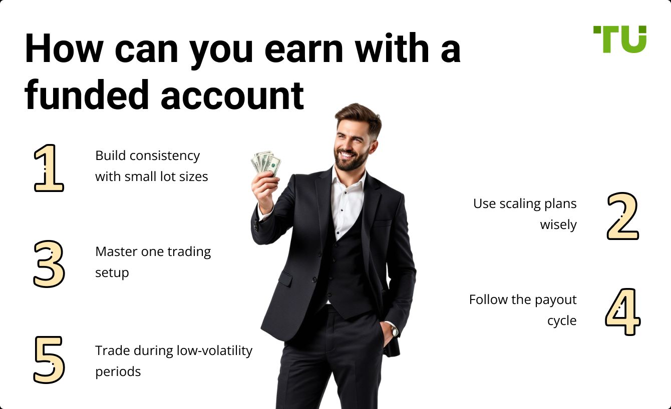 How can you earn with a funded account