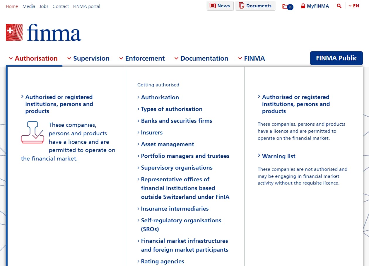 FINMA website