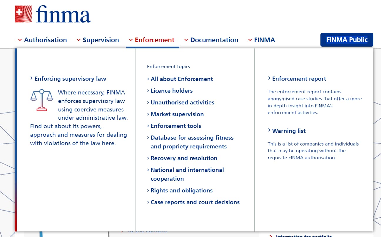 FINMA website