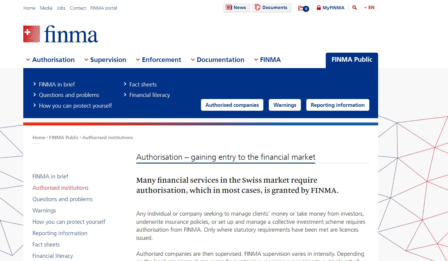 FINMA website