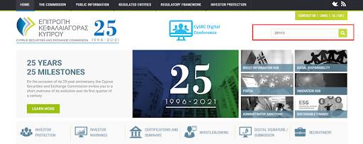 CySEC Review — Broker’s license number