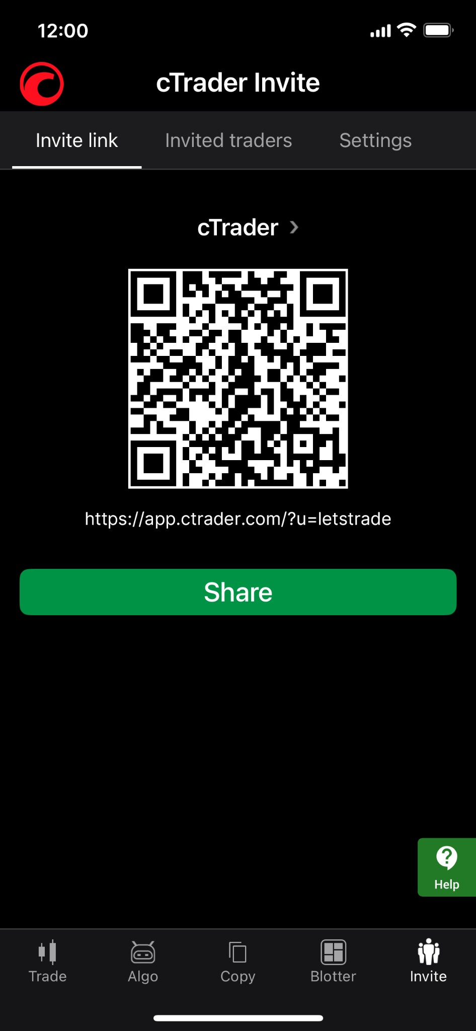 cTrader Invite