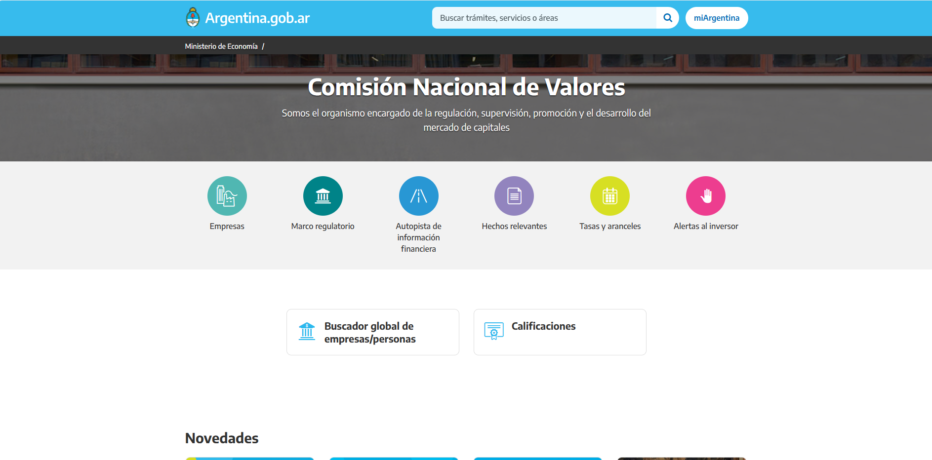 official portal of the Argentine state