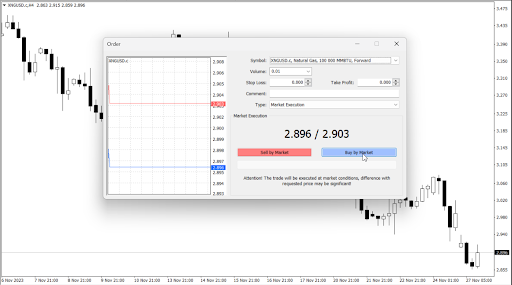 How to open a position in Metatrader