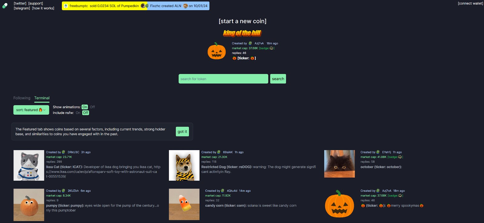Pump.fun platform