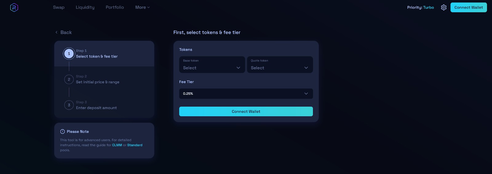 Raydium concentrated liquidity pool creation
