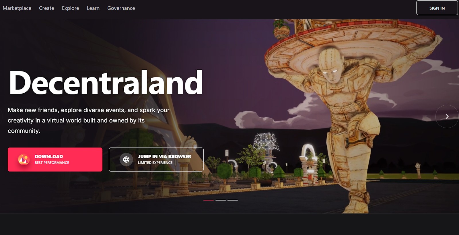 Гра Decentraland