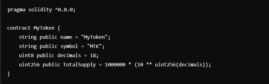 Приклад коду для розробки токена ERC-20
