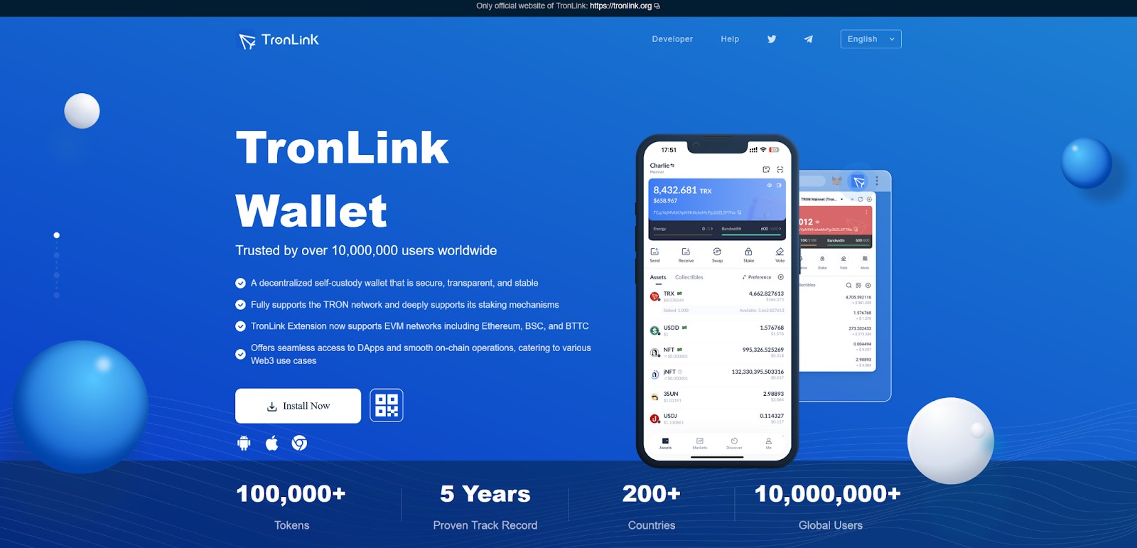 Installation page - TronLink
