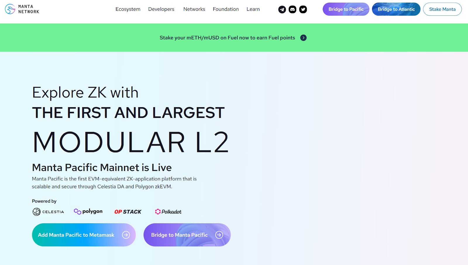 <span translate="no">Manta Network</span> website