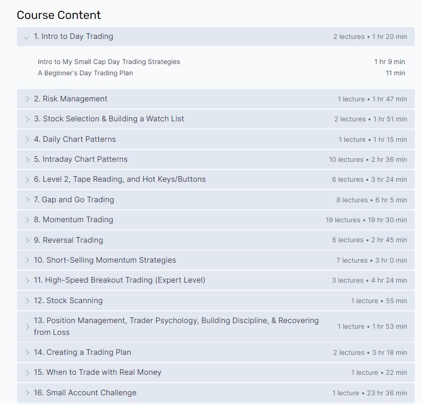 Course content source: warriortrading.com 