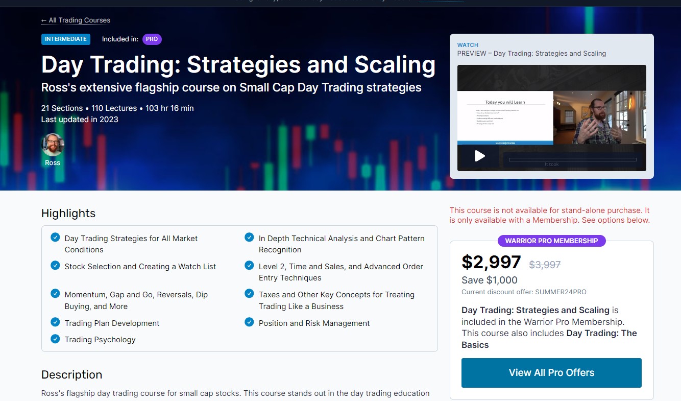 Day Trading strategies and scaling, source: warriortrading.com 