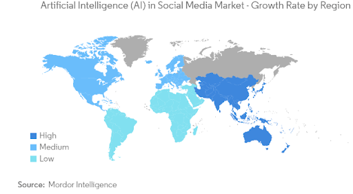 AI in Social Media Market – By Region