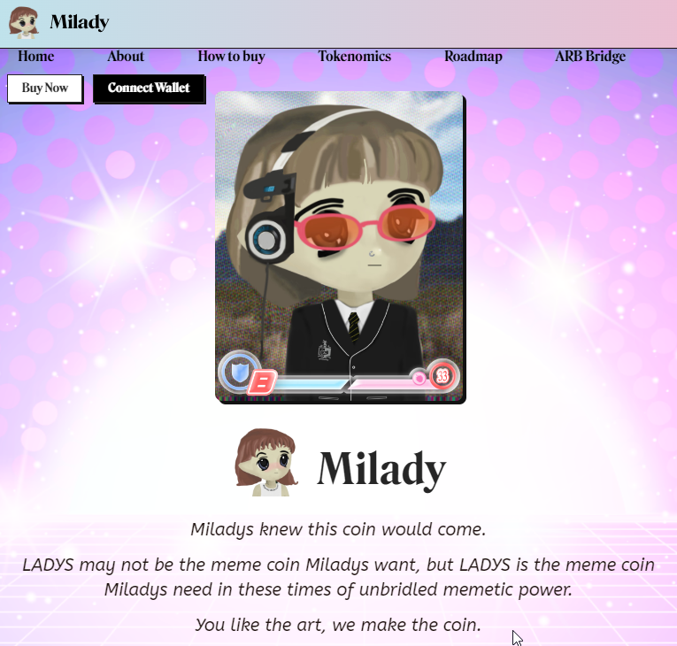 Milady project homepage