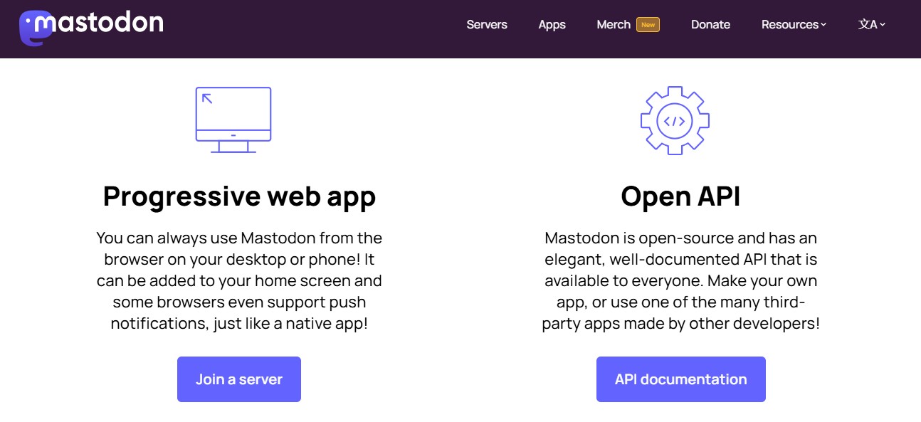 Key features of Mastadon