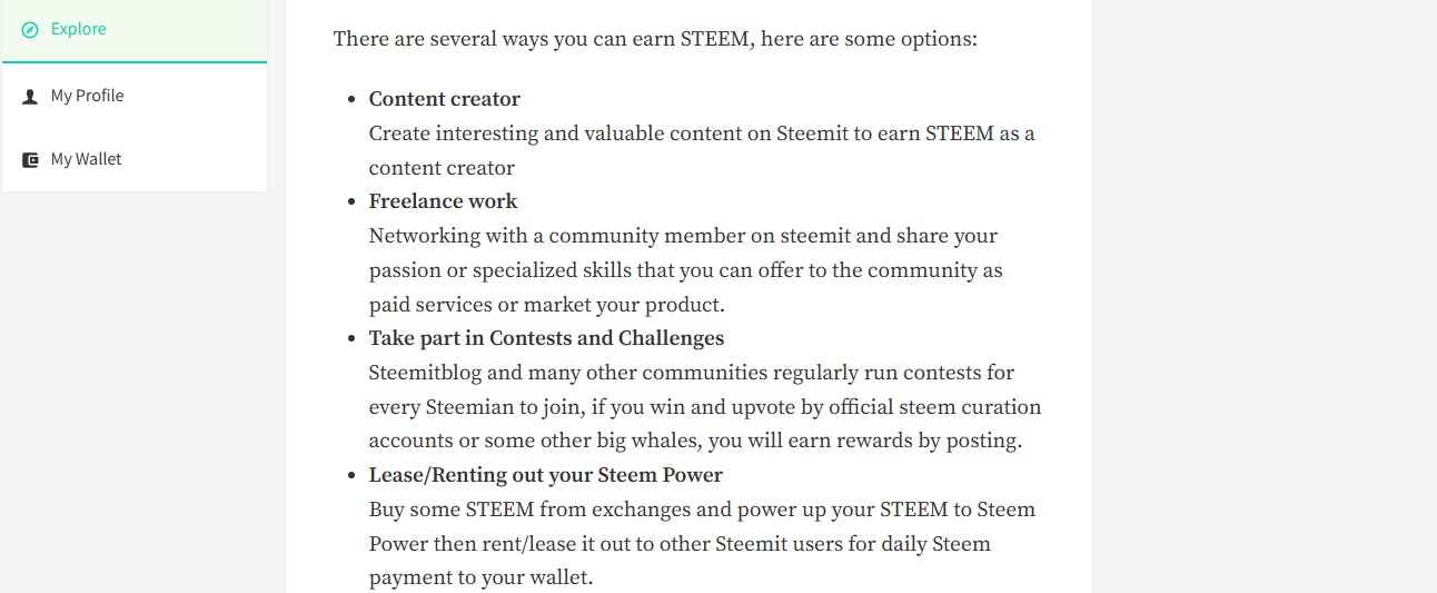 Earning rewards on Steem (source: Steemit)