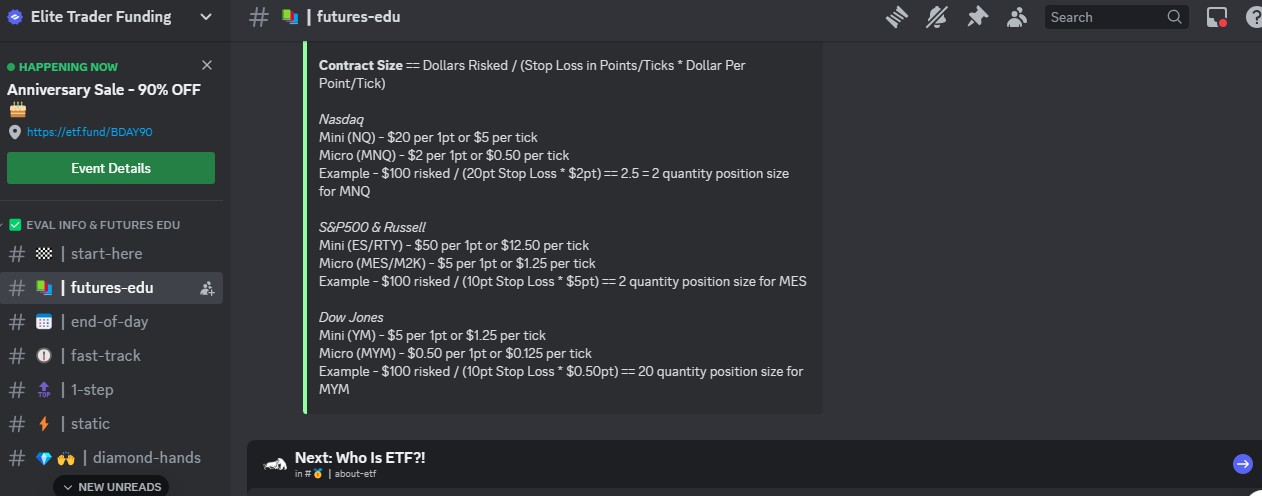 <span translate="no"><span translate="no">Elite</span> Trader Circle</span> discord channel