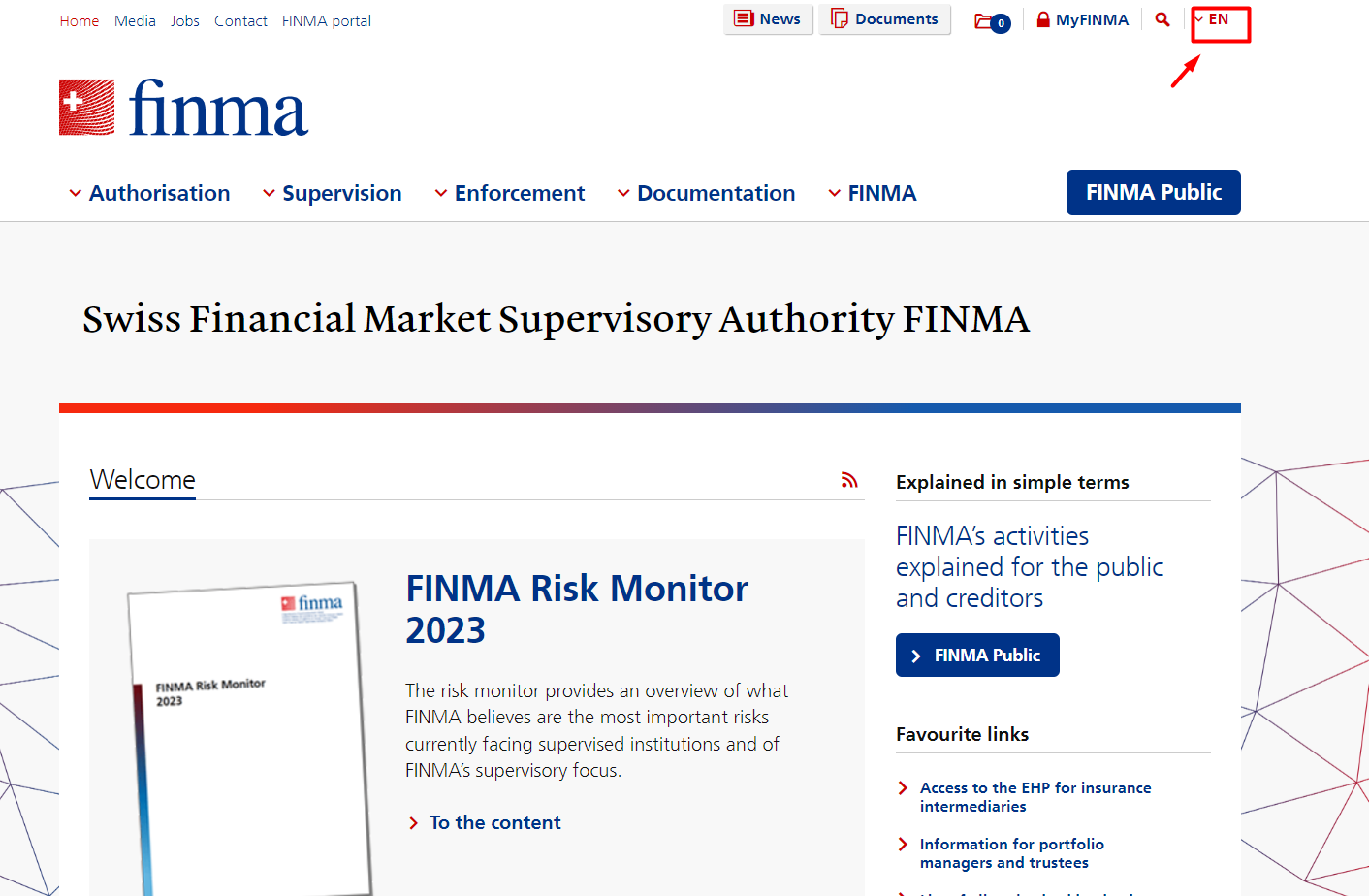 Official FINMA website