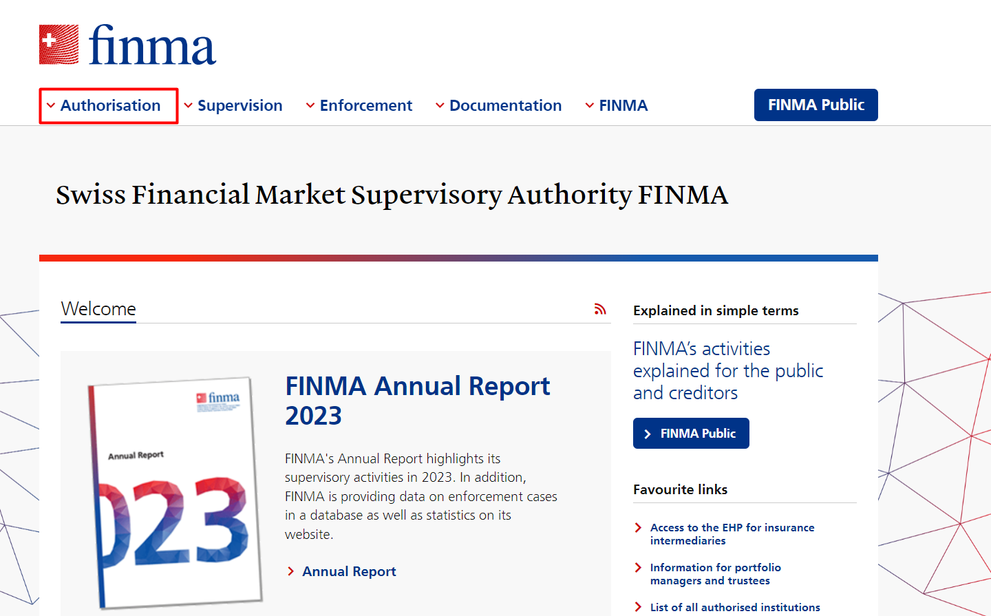 Official FINMA website