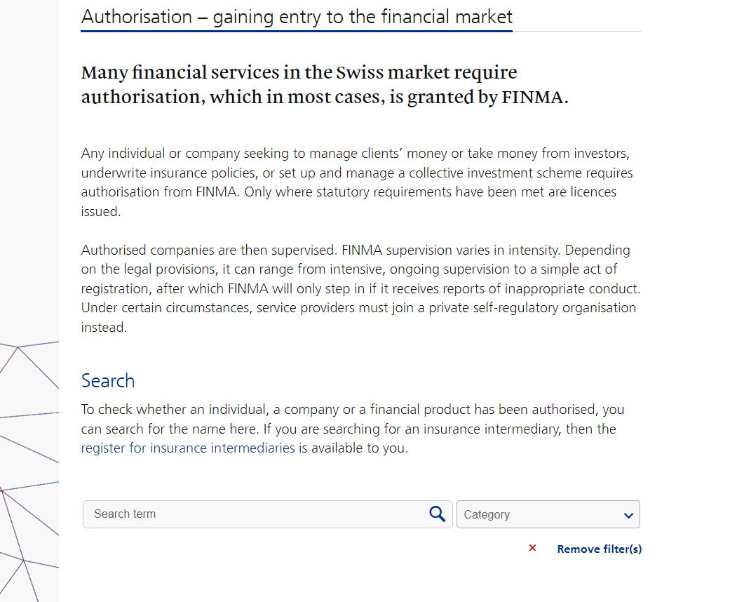 Official FINMA website