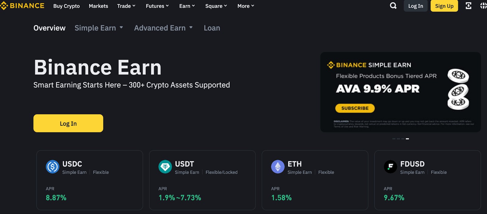 <span translate="no">Binance</span> Earn