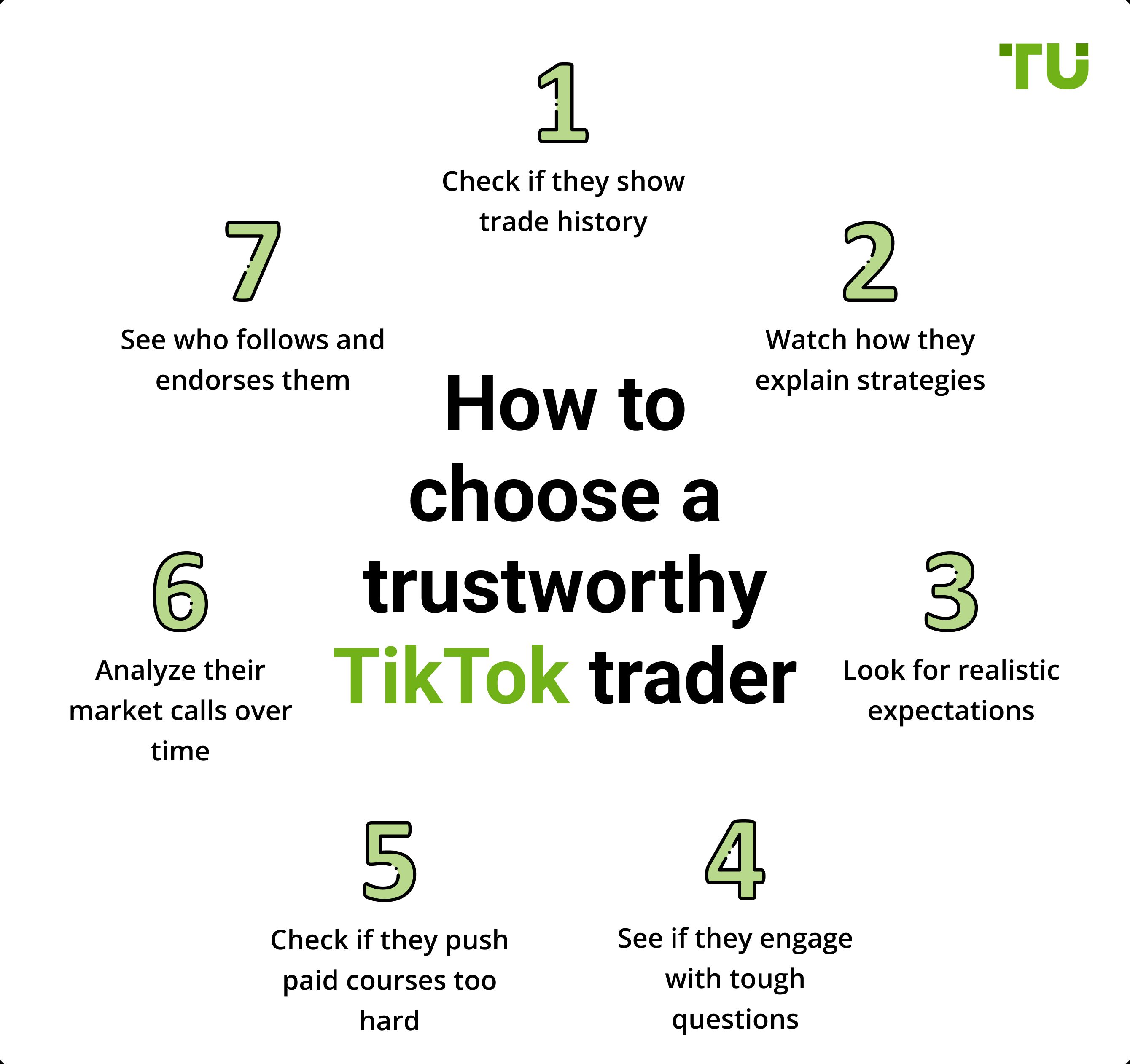 How to identify a reliable TikTok trader