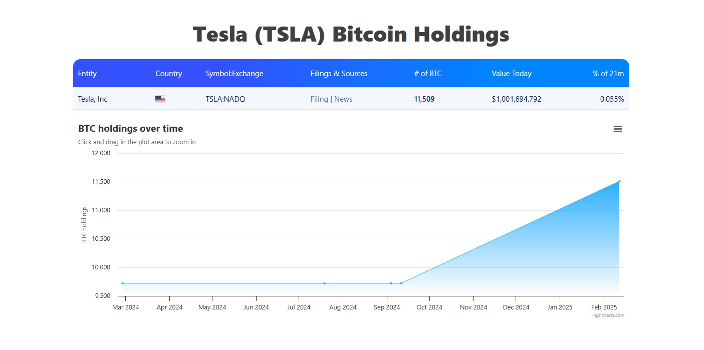 Zasoby bitcoin firmy Tesla