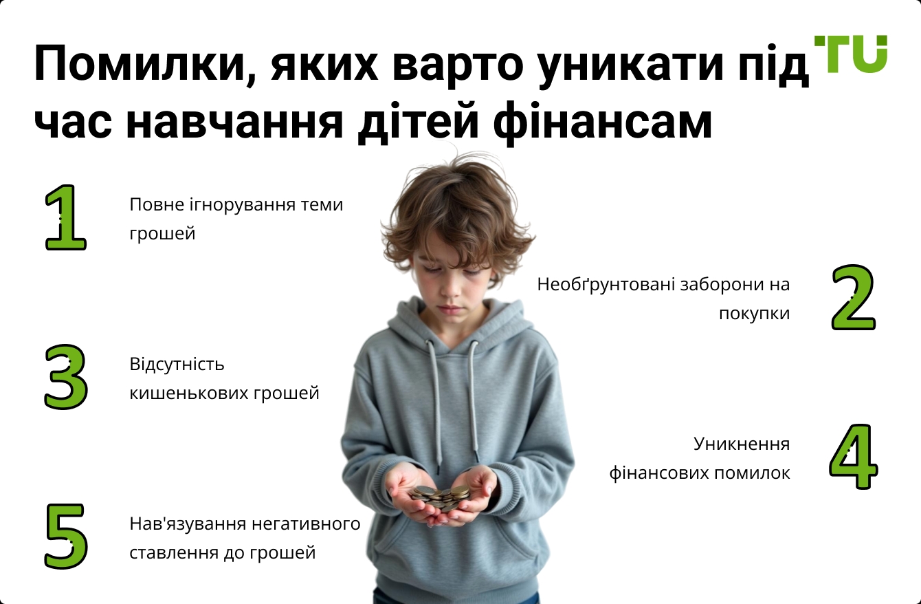 Помилки, яких варто уникати під час навчання дітей фінансам