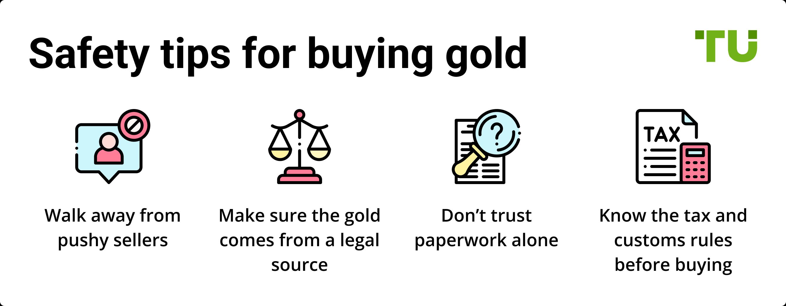 Safety tips for buying gold