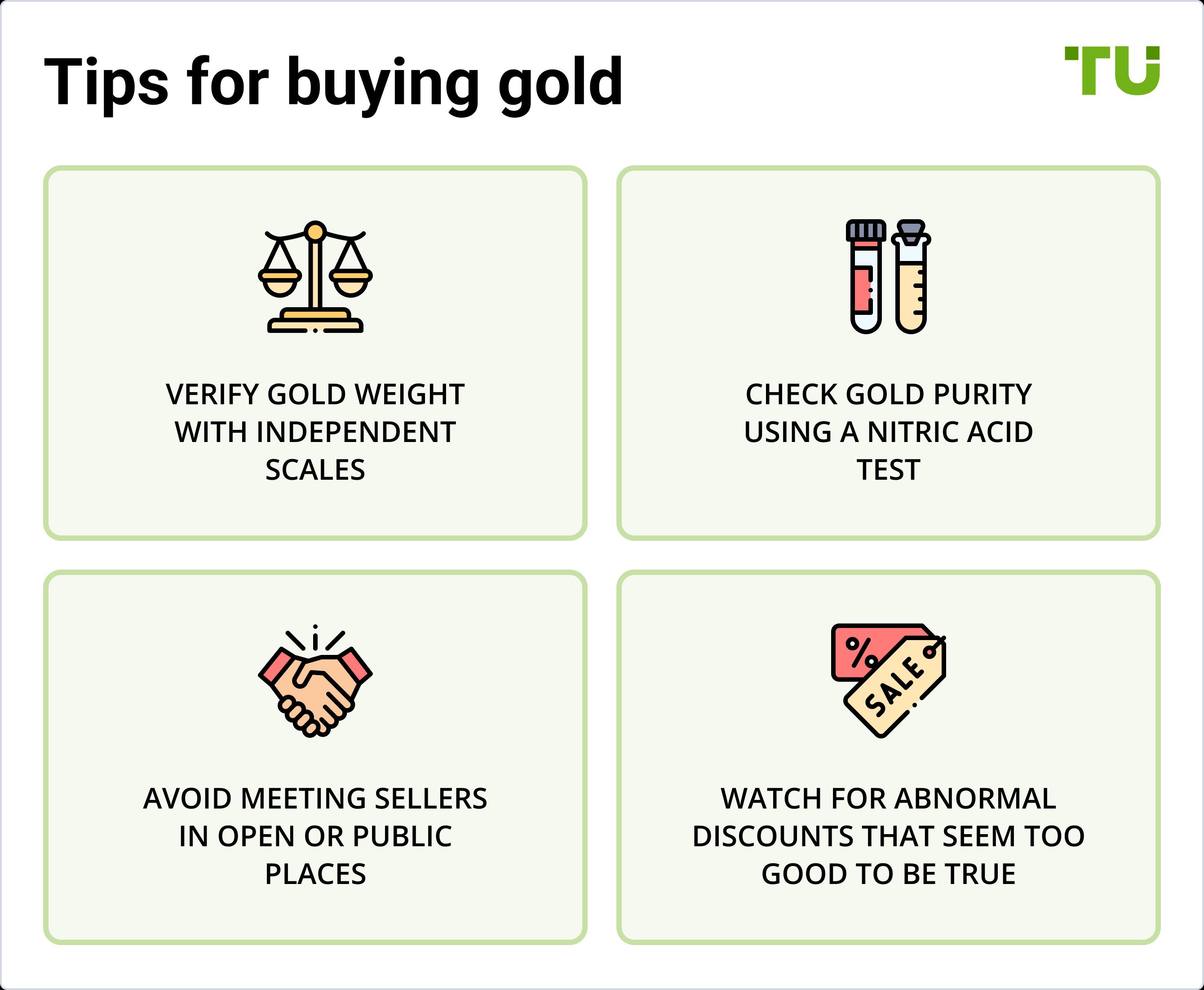 Tips for safely buying gold