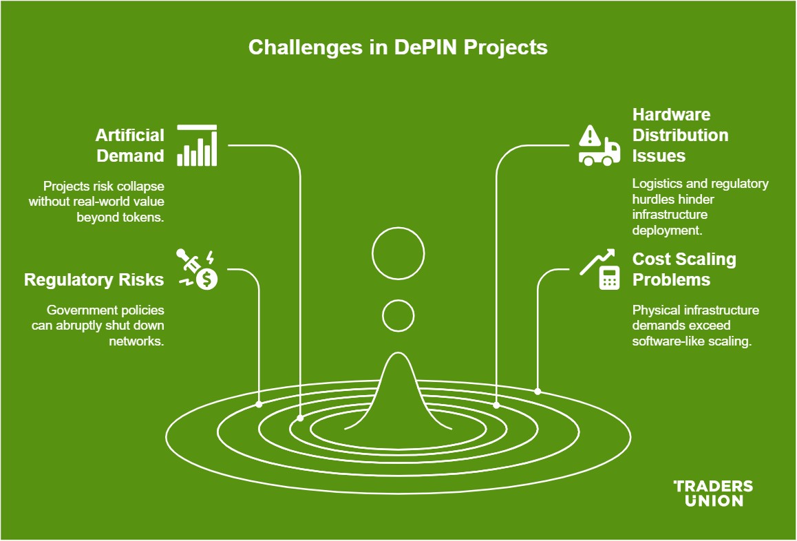 Challenges of DePIN crypto projects