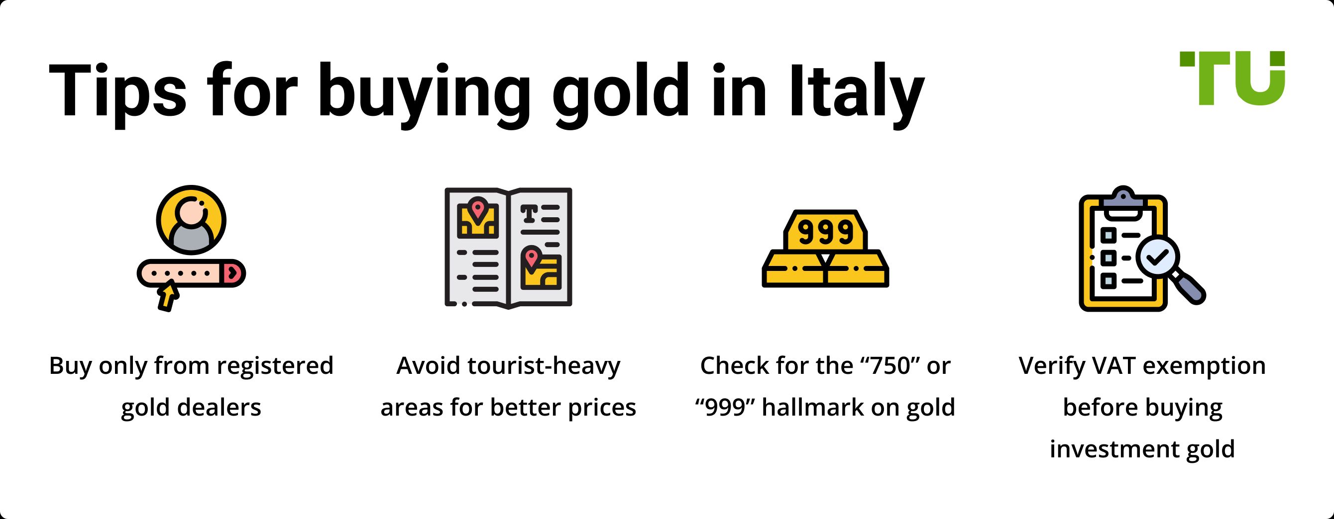 Tips for buying gold in Italy